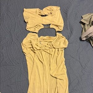 Meshki Mustard Backless Dress